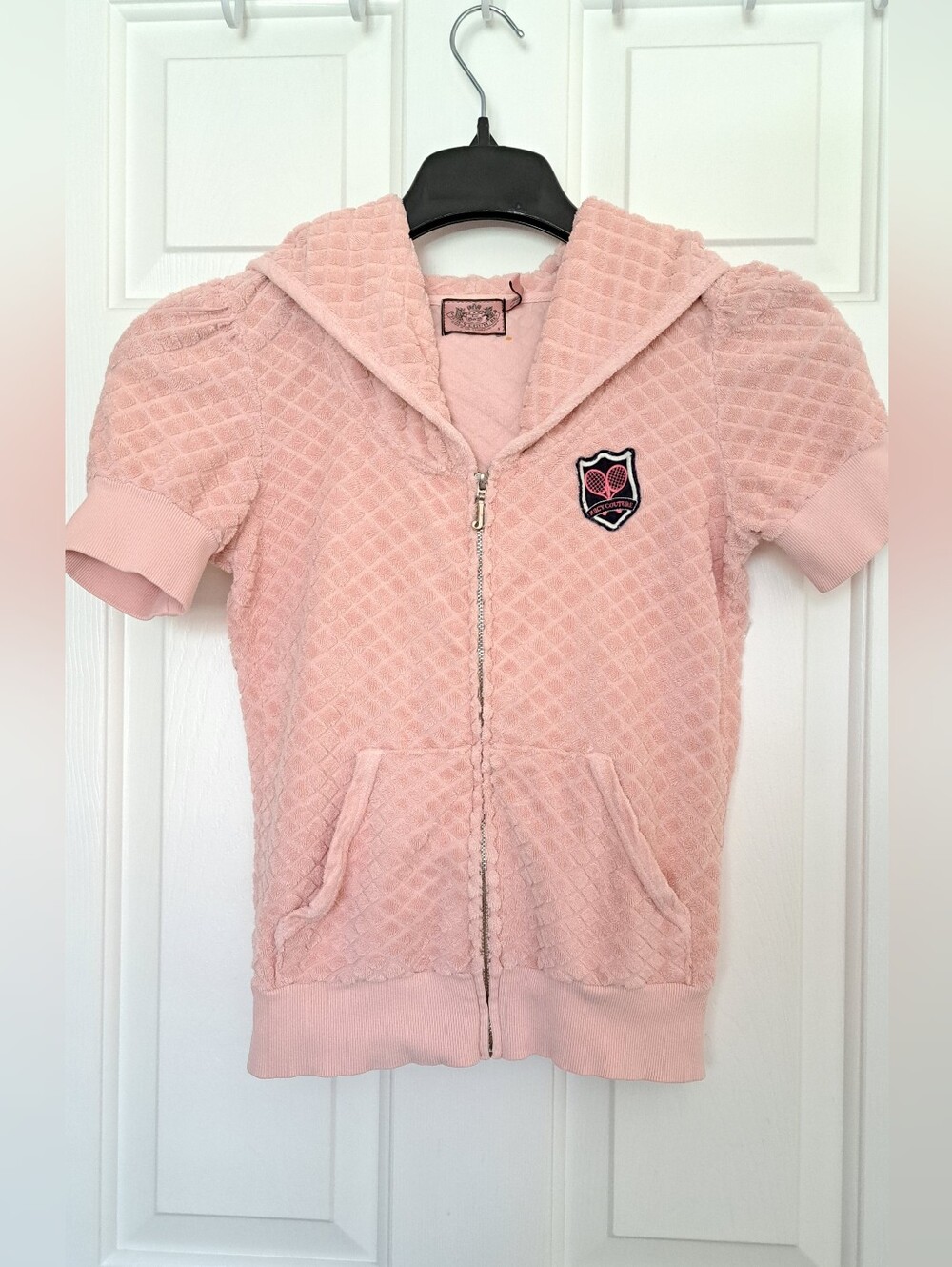 Vintage Y2K Juicy Couture Short-Sleeve Terry Cloth Hoodie